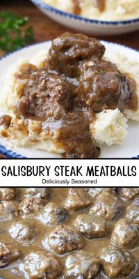 Salisbury Steak Meatballs are a delicious comfort food recipe that is savory and delicious, and can be served as an appetizer, or an easy weeknight dinner recipe.