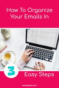 How to orgainze your emails so that you can get to inbox zero and feel more productive each day. Easy tips to use folders and filters to manage your email inbox so you don't need to check your email as often. #email #inbox #productivity #organize