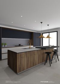 Minosa Design: Striking Kitchen Design with rich wood & Copper