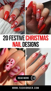 Transform your nails with Christmas nail designs that sparkle with holiday magic. These festive holiday nails include winter-themed nail art to match the season. Try trendy Christmas manicure ideas with glitter and festive patterns. Embrace the joy of glittery nails for Christmas that dazzle at every party. Nail your holiday look with style!