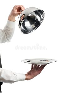 Hands of waiter with cloche lid. Close up hands of waiter with restaurant metal , #AD, #cloche, #lid, #Hands, #waiter, #Close #ad