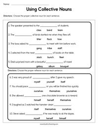 Using Collective Nouns Worksheet