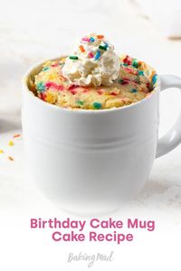 Who say's it has to be your birthday to indulge in our fluffy, vanillary Birthday Cake Mug Cake?