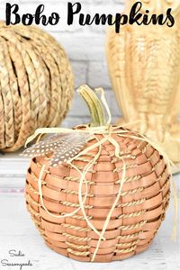 Making a Boho Pumpkin from All-Natural Craft Supplies