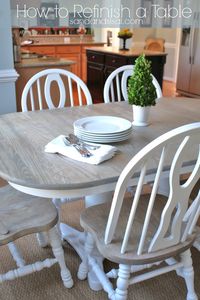 How to Refinish a Table- learn from my tips, tricks, and mistakes! Preserve what you have, but transform it into GORGEOUSNESS!