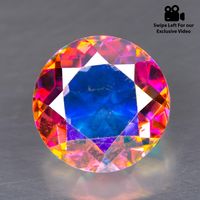 3.02 Ct Astonishing ! Earth Mined 9 MM Top Grade Mercury Topaz