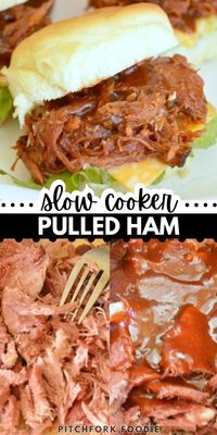 This recipe for Smoked Pulled Pork is a breeze to make thanks to using a simple ham. It's a perfect addition to your Game Day feast. Simply place the ham in a slow cooker, let it cook, and shred it once it's done. This easy and delicious meal is a game-changer that will simplify your Super Bowl party planning and leave your guests wanting more. You'll love this no-fuss and flavorful pulled pork recipe!