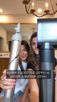 Are you debating between the Shark Flexstyle and the Dyson Airwrap? Here's a tutorial on how we styled our hair using both hair tools. They created two different hairstyles at two different price points.