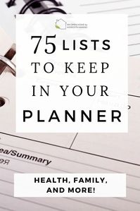 75 Lists to Keep in Your Planner - Write all your thoughts in one place and stay super organized! | MeredithAmand.com