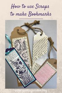 Ever wonder what to do with all your left overs? Here's my step by step process on how to take scrap paper and turn them into bookmarks!