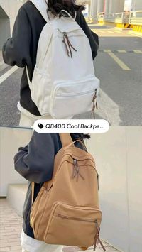 QB400 Cool Backpack - Vintage Cotton Nylon School Bag