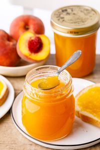 Homemade Peach Jam From Scratch - Nurtured Homes