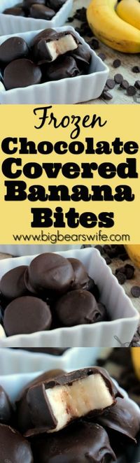 Frozen Chocolate Covered Banana Bites - Love the Gone Bananas Chocolate Covered Bananas from Trader Joe? I do but I can’t drive 2 hours to the store every time I get a craving for them! Homemade Frozen Chocolate Covered Banana Bites are so easy to make at home!