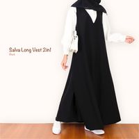 Hanami Overall Skirt With Inner Material Toyobo Salva Long Vest 2in1 | Shopee Malaysia