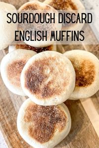 Looking for a delicious way to use your sourdough discard? Try out this sourdough English muffin recipe. #sourdoughdiscard #englishmuffins #sourdough #sourdoughrecipes #sourdoughtips #sourdoughbaking