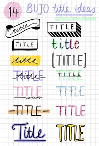 14 Super Simple Bullet Journal Title Ideas For 2021 - Emily Underworld