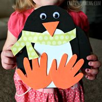 Make a fun handprint penguin craft for kids! It's an easy winter art project that is a great keepsake.