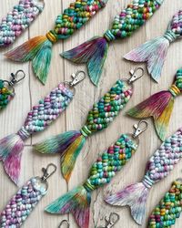 Kirsten | Macramé Artist on Instagram: “It’s been a while since a mermaid keychain has hit the feed! Are we still loving them? I know I am! I’ll never get tired of looking at this…”