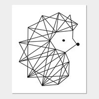 Geometric hedgehog -- Choose from our vast selection of art prints and posters to match with your desired size to make the perfect print or poster. Pick your favorite: Movies, TV Shows, Art, and so much more! Available in mini, small, medium, large, and extra-large depending on the design. For men, women, and children. Perfect for decoration.