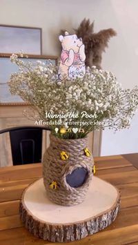 Create your own Winnie The Pooh Party Centerpiece. Easy to follow instructions. All the supplies needed to create a pooh centerpiece masterpiece below. Credit: @thecraftymomxo