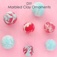 DIY It - Light Weight Marbled Clay Ornaments - A Kailo Chic Life