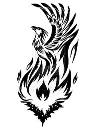 tribal phoenix tattoo