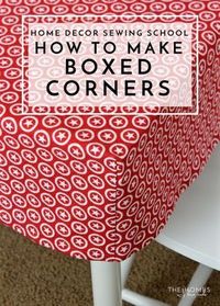 Learn the simple sewing technique for giving a flat piece of fabric boxed corners to fit over tables, cushions and more!