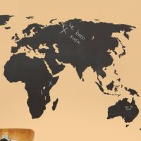 Chalkboard World map wall stickers | hardtofind.