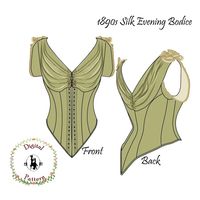 1890s Evening Bodice Sewing Pattern Victorian / Edwardian Bodice With Draped Bertha and Lacing PDF Digital Historical Sewing Pattern (Instant Download) - Etsy