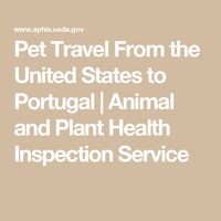 Pet Travel From the United States to Portugal | Animal and Plant Health Inspection Service