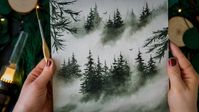 Paint a misty watercolor landscape for beginners