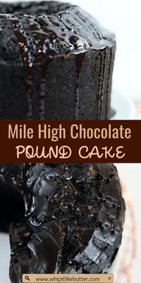 Dark Chocolate and Mile High Pound Cake lovers, this recipe is especially for you. This pound cake is 18 cups of rich chocolate pound cake!