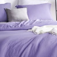 Natural Loft King Comforter - Daybreak PurpleFeatures:King Duvet Cover: 112" x 98" and (2) King Shams: 20" x 36" x 2" FlangeProduct Type: Duvet CoverSet/Single: Set (matching pieces included)Mattress Size: Color: Pattern: Solid ColorMaterial: Microfiber / PolyesterMaterial Composition: Cotton Quality: Thread Count: Comforter Included: Duvet Cover Included: YesDuvet Corner Ties: NoDuvet or Comforter Material: Polyester / MicrofiberDuvet Insert Included: NoFill Material: Quilt/Coverlet/Bedspread I