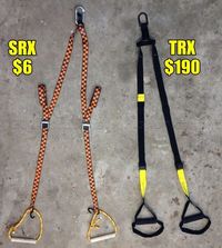 I found a DIY tutorial on how to make a TRX home suspension for 6$ vs the TRX price of 200$+!