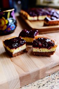 Blackberry Cheesecake Squares. Creamy, fruity, and divine. (And portable!)