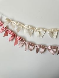 Dainty Bow Garland for Baptism Gift for Daughter Bow Decor for Nursery Baby Girl Bows Wall Hanging for White Themed Party Coquette Inspired - Etsy UK