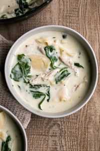 White Chicken Lasagna Soup