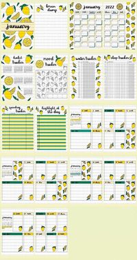 January 2022 Lemon Themed Bullet Journal Template PDF - Etsy United Arab Emirates