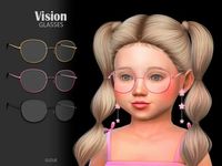 Wow! Check out this Vision Glasses Toddler By Suzue Sims 4 CC! Accessories, Sunglasses / Glasses: Vision Glasses Toddler by Suzue. New Mesh 10 Swatches For Female and Male (Toddler) HQ Compatible #sims #sims4 #sims4cc #gaming