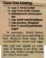 Coca-Cola Frosting :: Historic Recipe