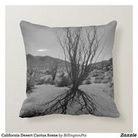 California Desert Cactus Scene Cushion