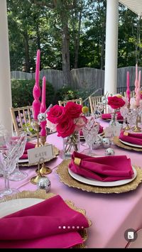 Pink, Floral, Disco, Sparkles, Gold, Long Table, Table Decor, Sweet 16, Girl Birthday, Brunch.