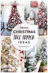 Check out these 13 creative tree topper ideas for your Christmas tree! See them all at diybeautify.com! #diy #christmas #tree #topper