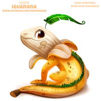 Daily Paint #2073. Iguanana by https://www.deviantart.com/cryptid-creations on @DeviantArt #banana #lizard