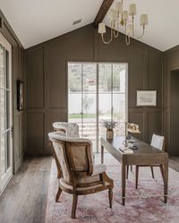 Modern Nest | Tall gabled ceilings, French Arcadian doors, and stunning views create a space with architectural beauty in our #mnEnglishCountry office.... | Instagram