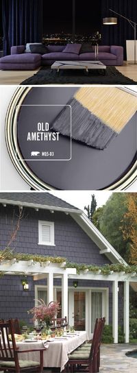 Check out the inspiration behind the BEHR Color of the Month: Old Amethyst. This stunning dark gray color will add a touch of elegance to any room in your home. Pair with gold, silver, and white accents to make this modern paint color truly shine.