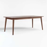 Tate 78" Walnut Extendable Midcentury Dining Table + Reviews | Crate & Barrel