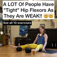 Meghan Callaway - Fitness Coach on Instagram: "Train Your ‘’Tight” Hip Flexors!!!🤯🤯 

I have tight in quotations as there are different reasons they feel this way! 

👉👉 Follow me if you want stronger hip flexors and happy hips! 

While this might surprise some, “tight” hip flexors might need to get stronger!  Strengthening can help address weakness AND tightness!! 

Here are 10 of my top hip flexor strengthening exercises!! 

▶️▶️ SWIPE to see all 10 exercises! 

1️⃣ Straight Leg Lifts Using 2 Objects 

👉 2-3 sets of 8-12 reps (per direction) 

2️⃣ Hip Flexor/Extensor Strengthener + Mobility 

👉 2-3 sets of 5-10 reps per side 

3️⃣ Banded Psoas Marches From Modified Plank 

👉 2-3 sets of 8-12 reps per side 

4️⃣ Standing Single Leg Hip Flexor Marches With Kettlebell (over hurdle)

?