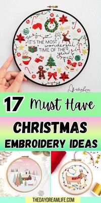 These 17 Christmas embroidery projects will keep you busy over the festive season. If you’re looking for embroidery patterns for Christmas, then these are hand embroidery patterns, and easy for beginners embroidery patterns. These are simple embroidery patterns are easy to do with step by step guides and full embroidery kits.