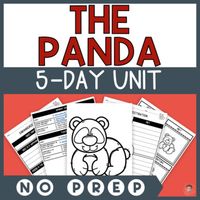 A 5-day NO PREP unit study of the endangered panda. This comprehensive resource includes a lesson plan, videos, daily worksheets and activities, interactive notebook pieces, and more.It makes a great addition to your panda or endangered animals unit study; writing lessons or centers; or science clas...